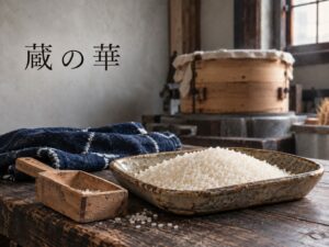 蔵の華の白米と木桶